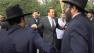 Gov. Arnold Schwarzenegger and a group of Hasidic rabbis danced the hora.