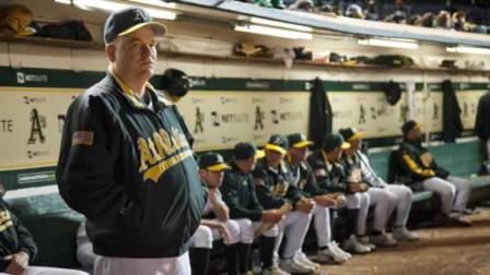 In this image released by Sony Pictures, Philip Seymour Hoffman is shown in a scene from Moneyball.