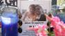 A card showing the photo of Italian newlywed Alice Gruppioni and her husband Christian Casadei. (AP Photo/Jae C. Hong)