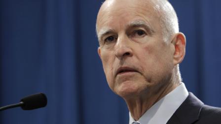 In this photo taken Wednesday, Nov. 7, 2012, is Gov. Jerry Brown speaks at a news conference in Sacramento, Calif.