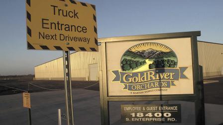GoldRiver Orchards sign