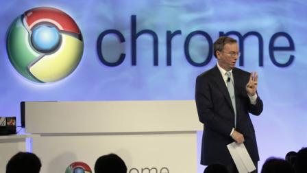 Google CEO Eric Schmidt talks about the Google Chrome operating system in San Francisco, Tuesday, Dec. 7, 2010.(AP Photo/Marcio Jose Sanchez