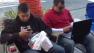 People line up in Palo Alto for the new iPhone 5S