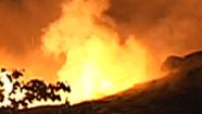 Three people evacuated safely after a three-alarm fire destroyed their home in Kentfield on Goodhill Road.