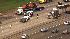 A wrong way driver hit two big rigs on eastbound...
