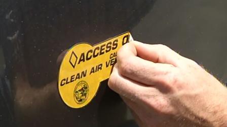 Yellow clean air stickers