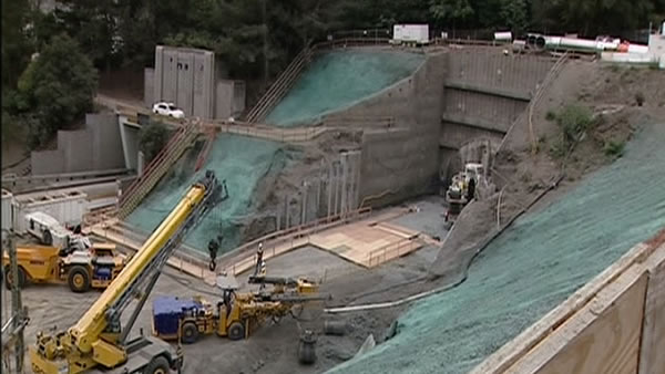 Drilling begins on fourth bore of Caldecott...