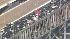 Changes planned on Bay Bridge S-curve :: An overturned Safeway big-rig blocked westbound traffic on the Bay Bridge. CHP officials say the driver, who suffered a bruised leg, was driving 55 mph in the 40 mph zone and did not know the speed limit had been changed. He said he had not driven over the bridge since before Labor Day and was taken by surprise by the S-curve. (ABC7 Photo)