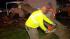 Strong winds caused problems as fallen trees...