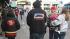 Cold snap continues with clear, crisp weather :: People bundled up, walking along SFs Fishermans Wharf