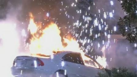 Car fire in Pleasant Hill, California.