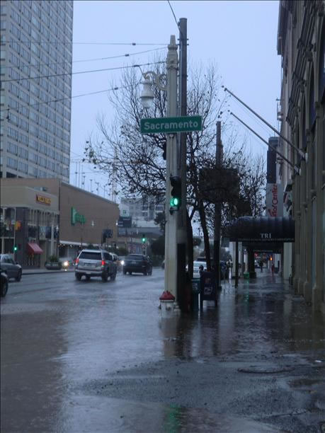 Mud Slide at Van Ness and Sacramento streets in...