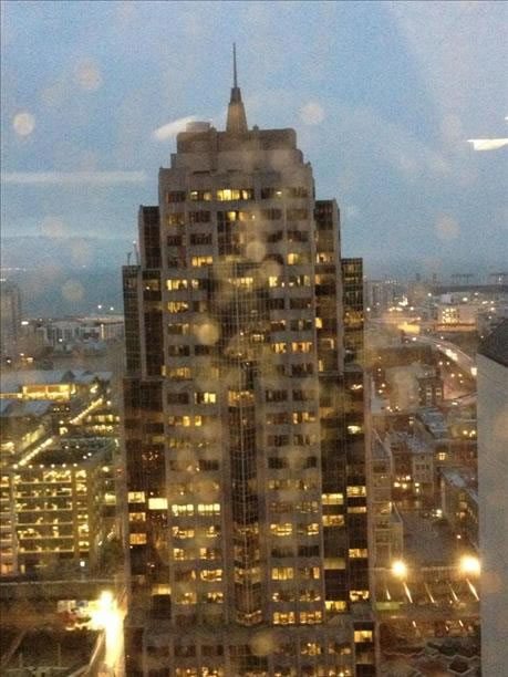 View of the storm in San Francisco at 1st and...