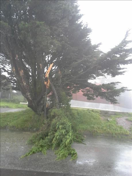 Stormy weather on Twin Peaks in San Francisco