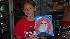 This student was proud to show off her artwork...