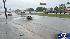 Drivers still had some high water on the north...