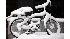 Snow piles up on the frame of a bicycle parked...