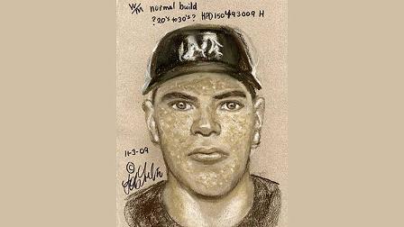 The suspect is described only as a white male in his 20s or 30s, average build and height. He was wearing a maroon T-shirt with a Texas
A&M logo. His face was red and appeared to have a bad acne
problem.
