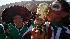 A supporter of the Mexican team kisses a mock...