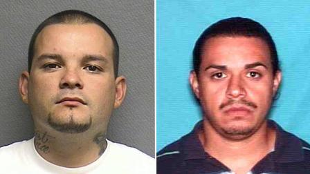 James Lowery (left) is in custody and charged with solicitation of capital murder. Police are still trying to locate another alleged hitman, Richard Andrew Gutierrez (right).
