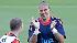 Spains goalkeeper Victor Valdes applauds Andres...