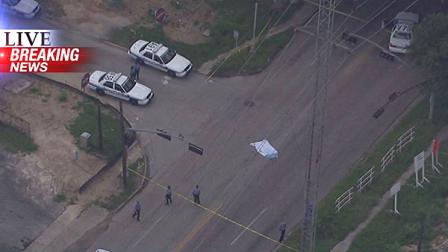 The victim died at the scene of the accident near the Katy Freeway in the Heights area
