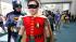 A Batman and Robin duo walks through the San...