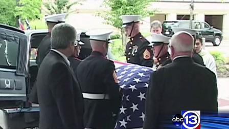 A Marine from Spring who died in Afghanistan was laid to rest on Monday.