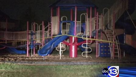 Firefighters say someone intentionally set the schools playground on fire.