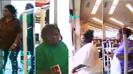 Detectives retrieved video images of the suspects in a Walgreens store and are asking for help in identifying the women in the pictures.