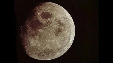 This is a NASA photograph of a nearly full moon taken from the Apollo 8 spacecraft in Dec. 1968. (AP Photo/NASA)