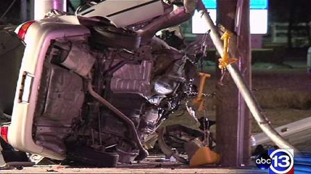 A driver died after slamming their car into a pole overnight in northwest Harris County.