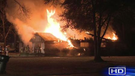 Flames destroyed a Kingwood home on Saint Andrews near Players Path.