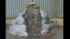 Frozen fountain in a Katy backyard.