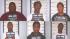 New suspects in sex assault of 11-year-old from left to right: Marcus Anthony Porchia, Kelvin Rashad King, Devo Shaun Green, Jared Glenn McPherson, Xavier King, and Jamarcus Norris Napper.