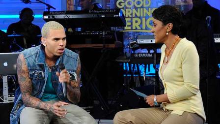 Singer Chris Brown is interviewed by Robin Roberts