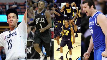 An unlikely foursome of teams will be at Reliant Stadium for the Final Four. (AP photos)