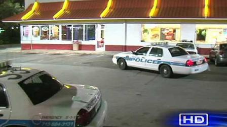 Some employees at a fast food restaurant had a scare overnight after some armed men robbed the business.