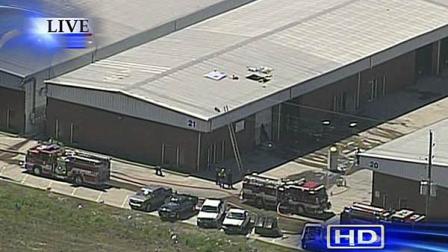Firefighters were called to the scene of a warehouse fire involving chemicals in northwest Harris County