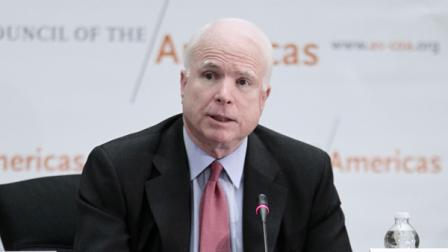 Sen. John McCain, R-Ariz. speaks at the 41st Washington Conference on the Americas, Wednesday, May 11, 2011, at the State Department in Washington. (AP Photo/Pablo Martinez Monsivais)