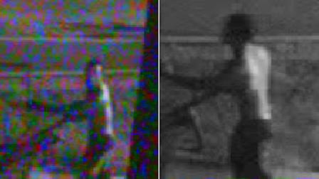 Surveillance images show someone investigators believe stole copper wire and piping from an Alief school early Wednesday morning