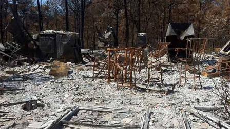 Damage from Bastrop fire