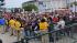 Images of fans, cheerleaders, players and the...