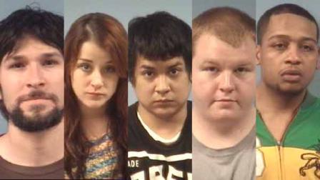 From left: Isaac Dominguez, Tia Stone, Robert Jiminez, Seamus Lamb, Layton Coulter