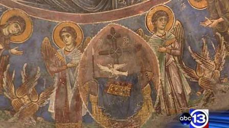 Byzantine frescoes leaving MONTROSE chapel