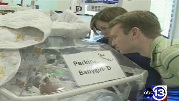 Photos of the  Perkins sextuplets