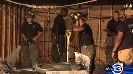 Crews arrived at the home on Maybrook Sunday night to find flames shooting out of the garage.