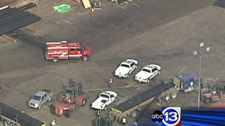 A truck driver was killed when a steel pipe fell on him at the Port of Houston
