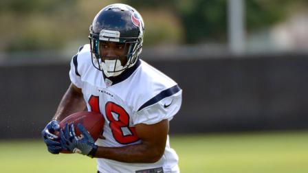 Houston Texans wide receiver Lestar Jean (18) during an optional training activities workout Tuesday, May 29, 2012, in Houston. (AP Photo/David J. Phillip)
