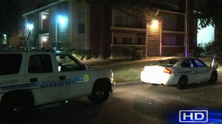 Authorities found the wounded man on a sidewalk in northwest Harris County